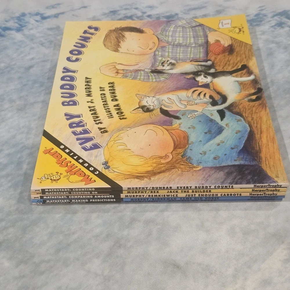 MathStart Level 1 & 2 Book Lot‎ Stuart J Murphy Homeschool Early Math 5 Books
